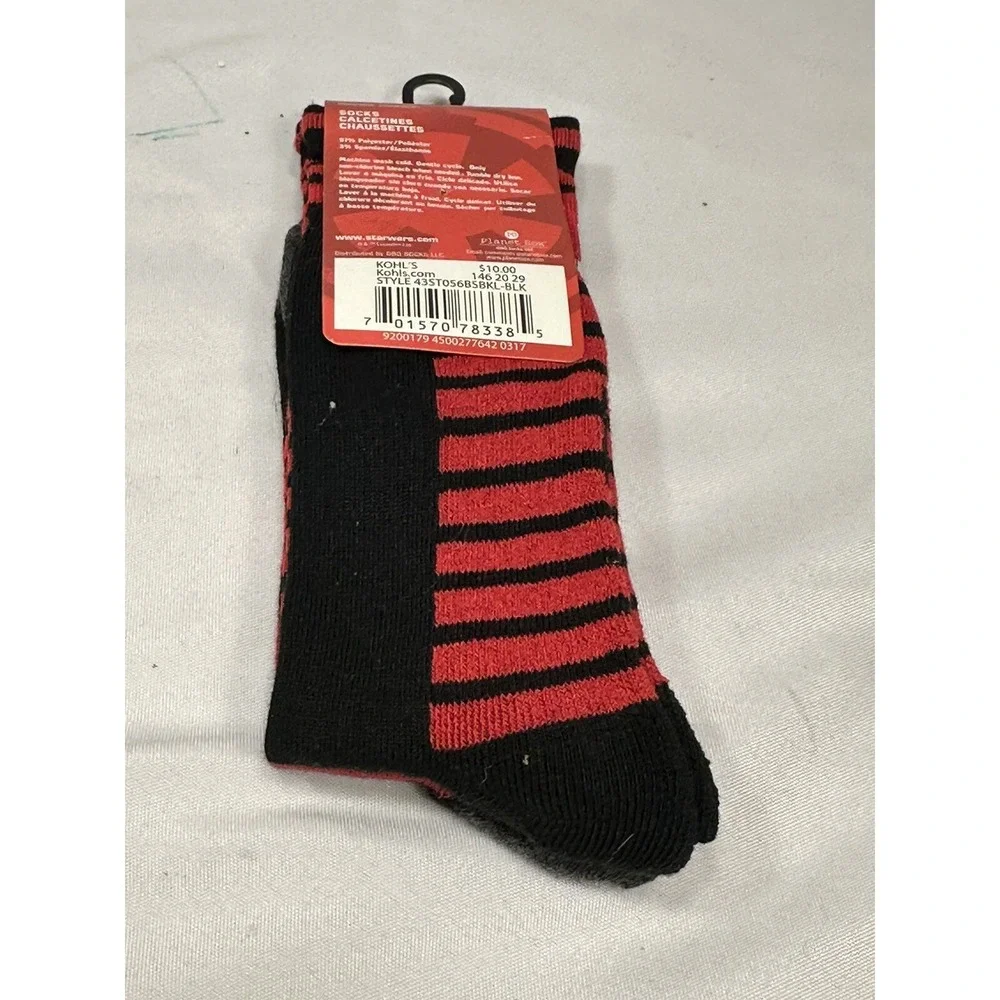 STAR‎ WARS boys athletic crew socks 2 pairs size 4-10